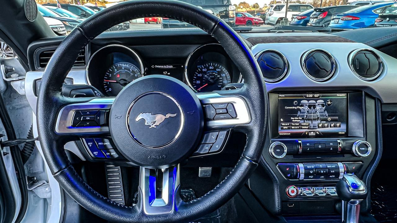 2015 FORD MUSTANG GT PREMIUM RWD, NAVIGATION, BACKUP CAMERA, CARFAX ONE