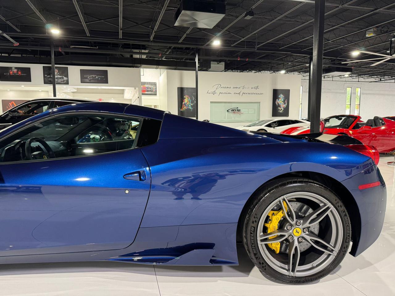 2015 Ferrari 458 Speciale Aperta Blu Tour De France paint, Livrea Grigio Ingrid E Nero DS, carbon racing seats AND MUCH MORE!!! Fort Lauderdale FL