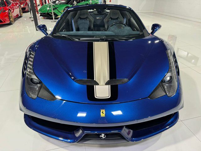 2015 Ferrari 458 Speciale Aperta Blu Tour De France paint, Livrea Grigio Ingrid E Nero DS, carbon racing seats AND MUCH MORE!!! Fort Lauderdale FL