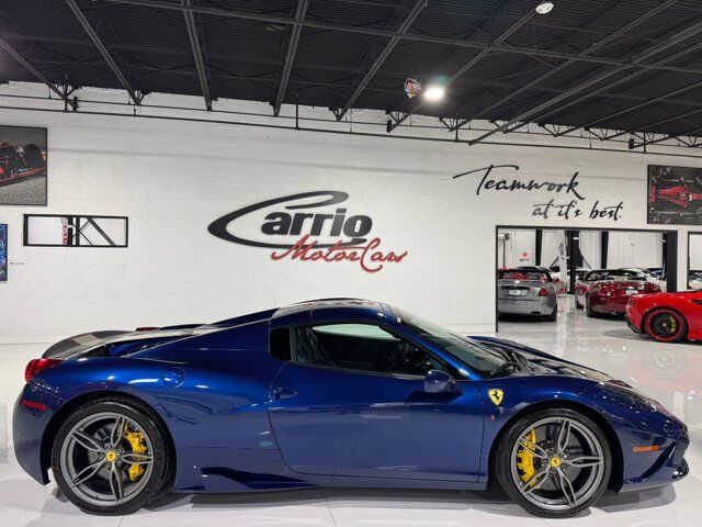 2015 Ferrari 458 Speciale Aperta Blu Tour De France paint, Livrea Grigio Ingrid E Nero DS, carbon racing seats AND MUCH MORE!!! Fort Lauderdale FL