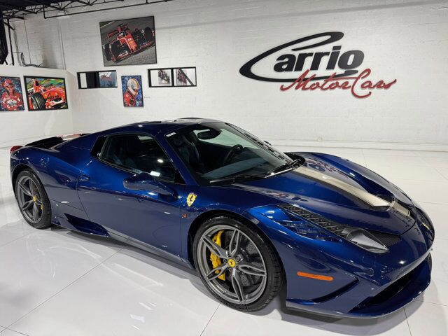 2015 Ferrari 458 Speciale Aperta Blu Tour De France paint, Livrea Grigio Ingrid E Nero DS, carbon racing seats AND MUCH MORE!!! Fort Lauderdale FL