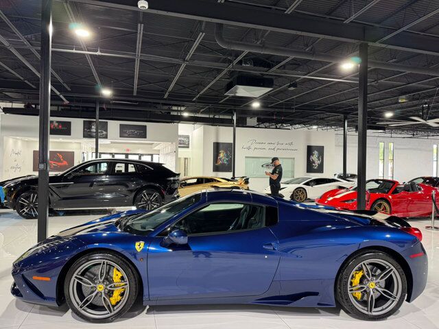 2015 Ferrari 458 Speciale Aperta Blu Tour De France paint, Livrea Grigio Ingrid E Nero DS, carbon racing seats AND MUCH MORE!!! Fort Lauderdale FL