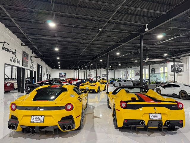 2015 Ferrari 458 Speciale Aperta Giallo Modena paint, painted stripes, Rosso Dino accents AND MUCH MORE!!! Fort Lauderdale FL
