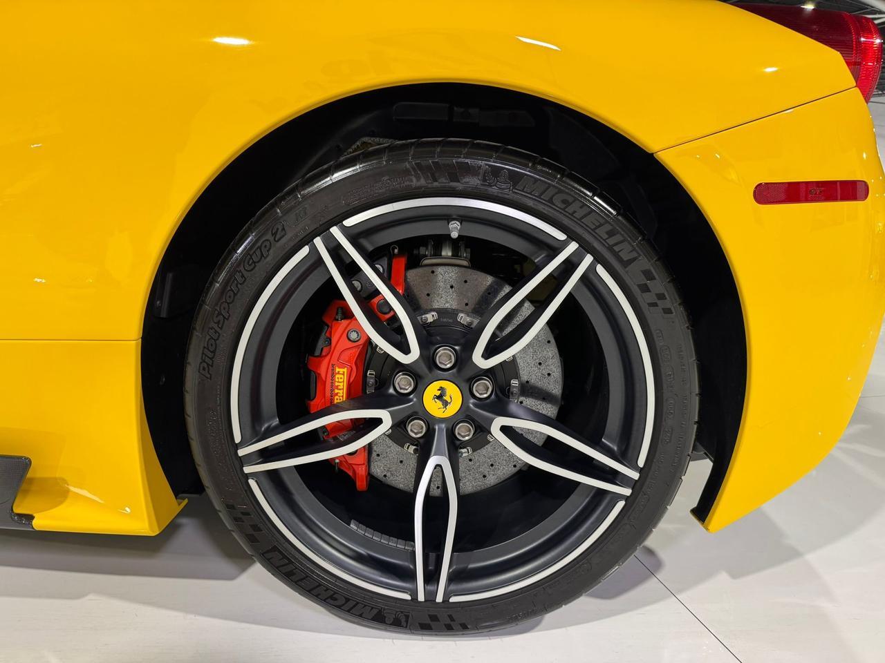 2015 Ferrari 458 Speciale Aperta Giallo Modena paint, painted stripes, Rosso Dino accents AND MUCH MORE!!! Fort Lauderdale FL