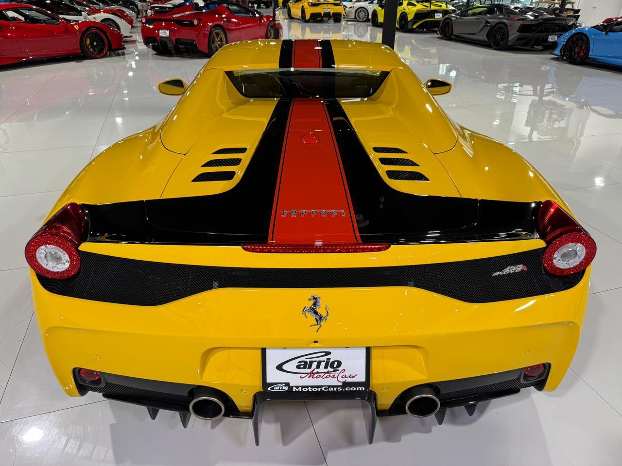 2015 Ferrari 458 Speciale Aperta Giallo Modena paint, painted stripes, Rosso Dino accents AND MUCH MORE!!! Fort Lauderdale FL