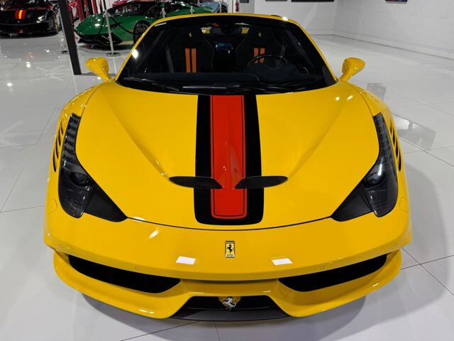 2015 Ferrari 458 Speciale Aperta Giallo Modena paint, painted stripes, Rosso Dino accents AND MUCH MORE!!! Fort Lauderdale FL