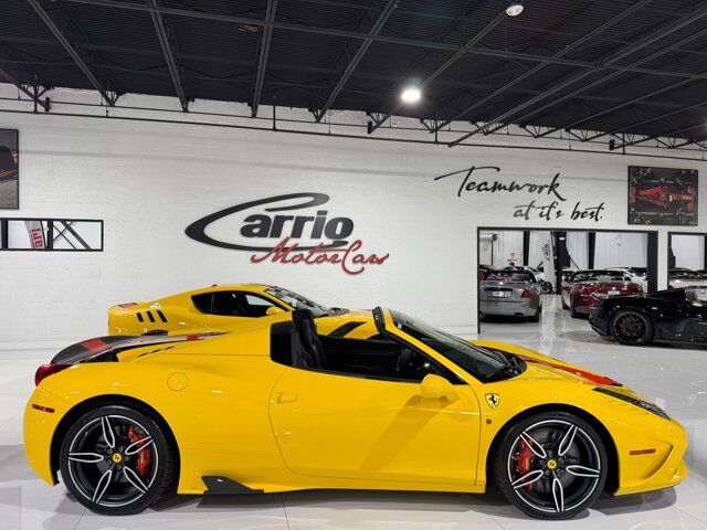 2015 Ferrari 458 Speciale Aperta Giallo Modena paint, painted stripes, Rosso Dino accents AND MUCH MORE!!! Fort Lauderdale FL