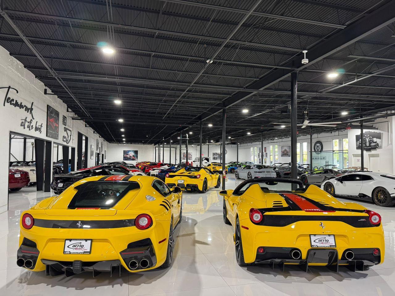 2015 Ferrari 458 Speciale Aperta Giallo Modena paint, painted stripes, Rosso Dino accents AND MUCH MORE!!! Fort Lauderdale FL