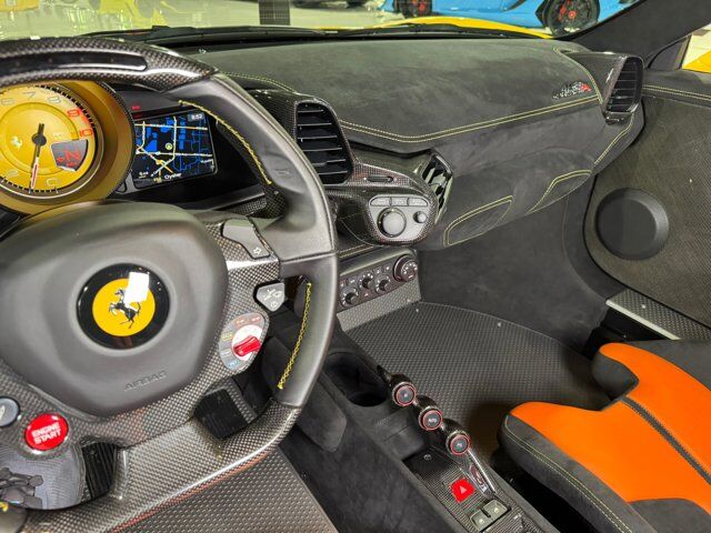 2015 Ferrari 458 Speciale Aperta Giallo Modena paint, painted stripes, Rosso Dino accents AND MUCH MORE!!! Fort Lauderdale FL