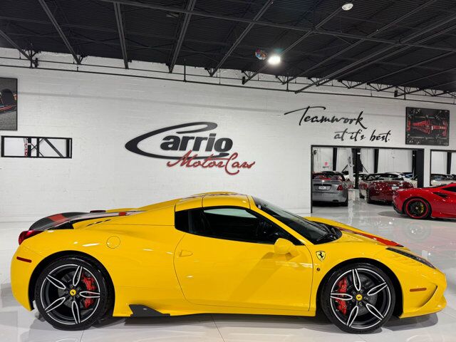 2015 Ferrari 458 Speciale Aperta Giallo Modena paint, painted stripes, Rosso Dino accents AND MUCH MORE!!! Fort Lauderdale FL