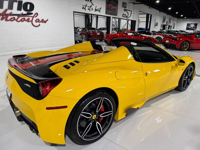 2015 Ferrari 458 Speciale Aperta Giallo Modena paint, painted stripes, Rosso Dino accents AND MUCH MORE!!! Fort Lauderdale FL
