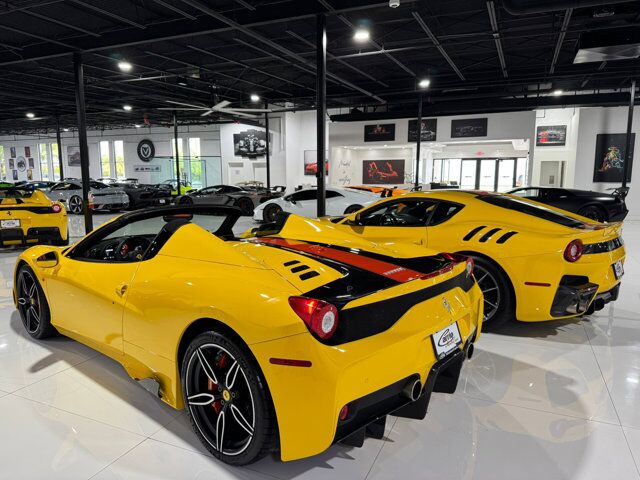 2015 Ferrari 458 Speciale Aperta Giallo Modena paint, painted stripes, Rosso Dino accents AND MUCH MORE!!! Fort Lauderdale FL