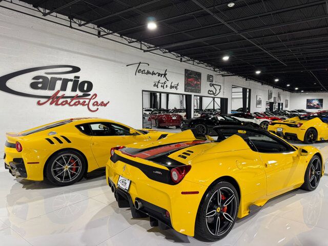 2015 Ferrari 458 Speciale Aperta Giallo Modena paint, painted stripes, Rosso Dino accents AND MUCH MORE!!! Fort Lauderdale FL