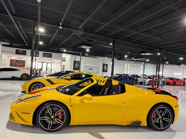 2015 Ferrari 458 Speciale Aperta Giallo Modena paint, painted stripes, Rosso Dino accents AND MUCH MORE!!! Fort Lauderdale FL