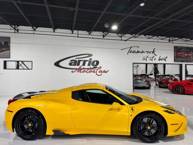 2015 Ferrari 458 Speciale Aperta Giallo Triplo Strato paint, livrea Blu Nart, Blu Nart calipers, carbon galore AND MORE!!! Fort Lauderdale FL