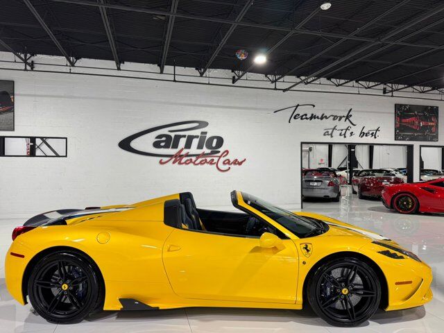2015 Ferrari 458 Speciale Aperta Giallo Triplo Strato paint, livrea Blu Nart, Blu Nart calipers, carbon galore AND MORE!!! Fort Lauderdale FL