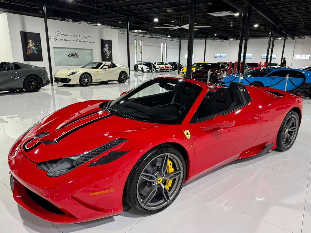 2015 Ferrari 458 Speciale Aperta Rosso Corsa paint, Livrea Nero Stellato, carbon racing seats AND MUCH MORE!!! Fort Lauderdale FL