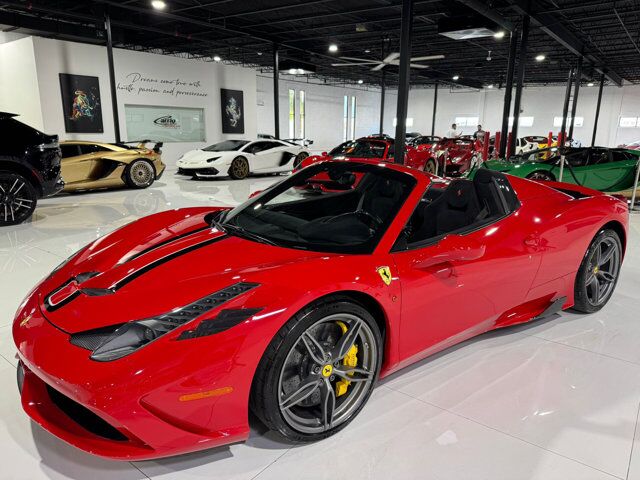2015 Ferrari 458 Speciale Aperta Rosso Corsa paint, Livrea Nero Stellato, carbon racing seats AND MUCH MORE!!! Fort Lauderdale FL