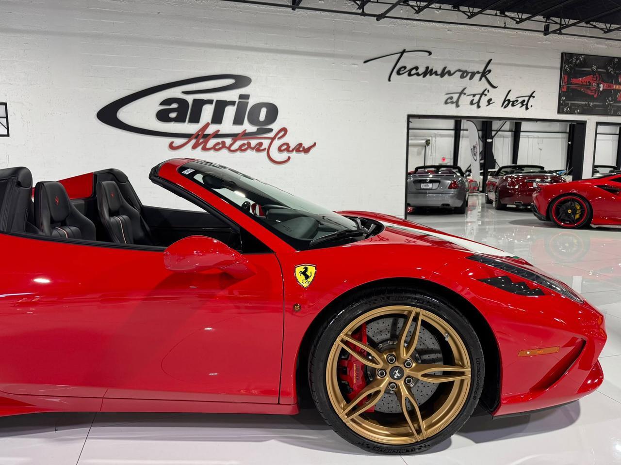 2015 Ferrari 458 Speciale Aperta Rosso Corsa paint, Livrea Tricolore E Oro, carbon racing seats AND MUCH MORE!! Fort Lauderdale FL