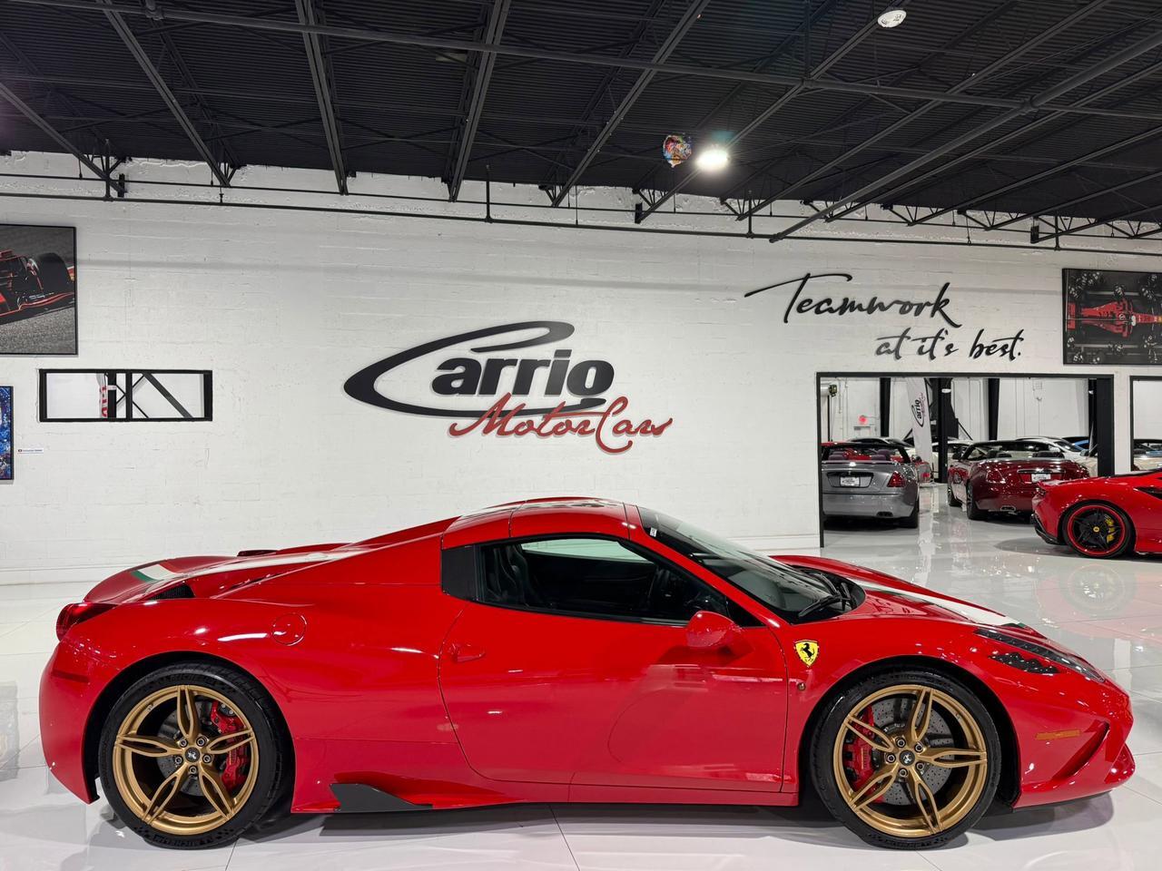 2015 Ferrari 458 Speciale Aperta Rosso Corsa paint, Livrea Tricolore E Oro, carbon racing seats AND MUCH MORE!! Fort Lauderdale FL