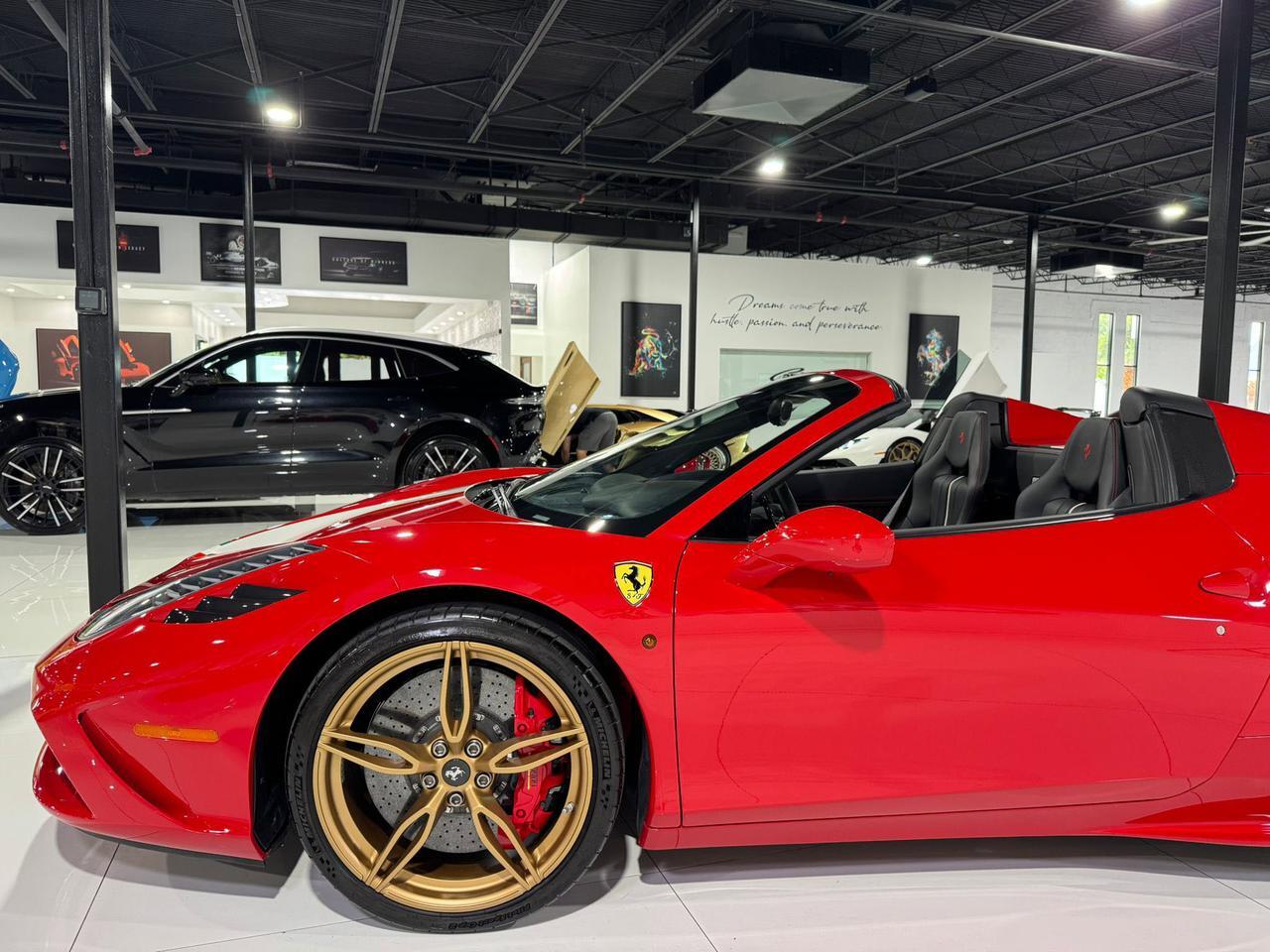2015 Ferrari 458 Speciale Aperta Rosso Corsa paint, Livrea Tricolore E Oro, carbon racing seats AND MUCH MORE!! Fort Lauderdale FL