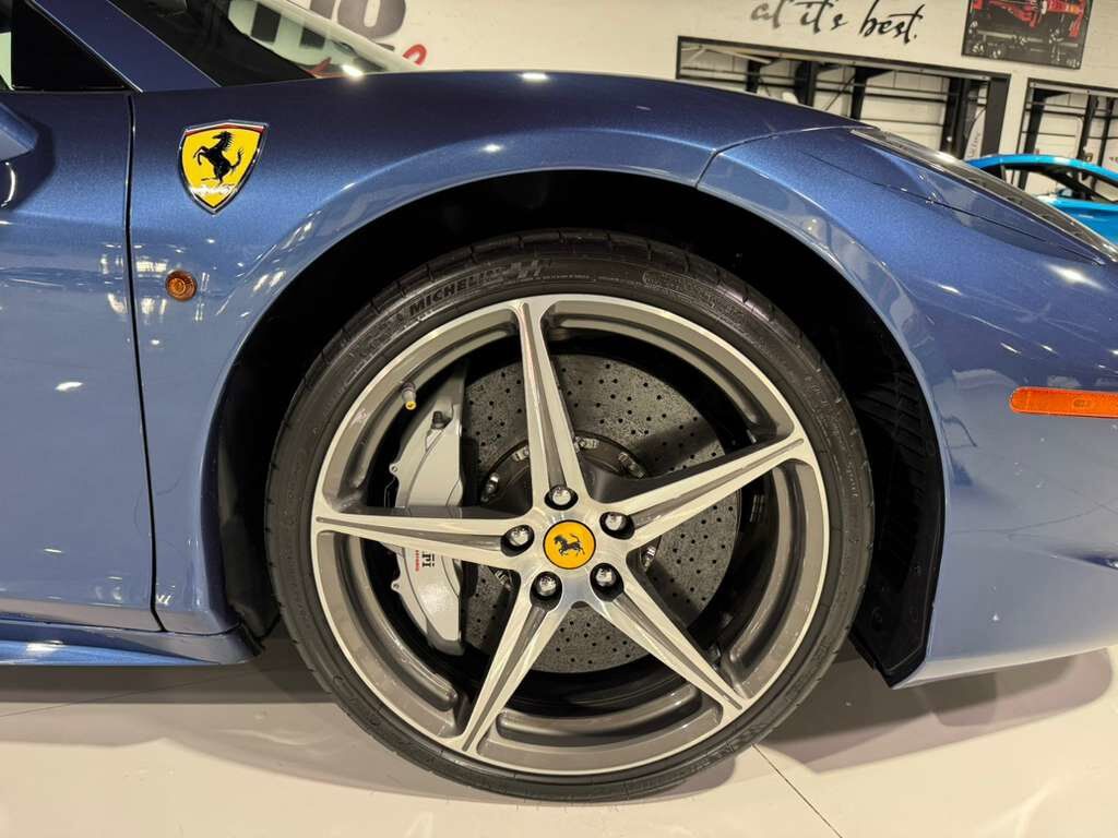 2015 Ferrari 458 Spider Blu Mirabeau paint, JBL Professional audio system, carbon fiber racing seats AND MUCH MORE!! Fort Lauderdale FL