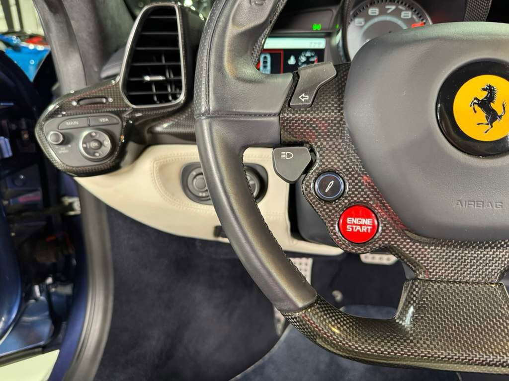 2015 Ferrari 458 Spider Blu Mirabeau paint, JBL Professional audio system, carbon fiber racing seats AND MUCH MORE!! Fort Lauderdale FL