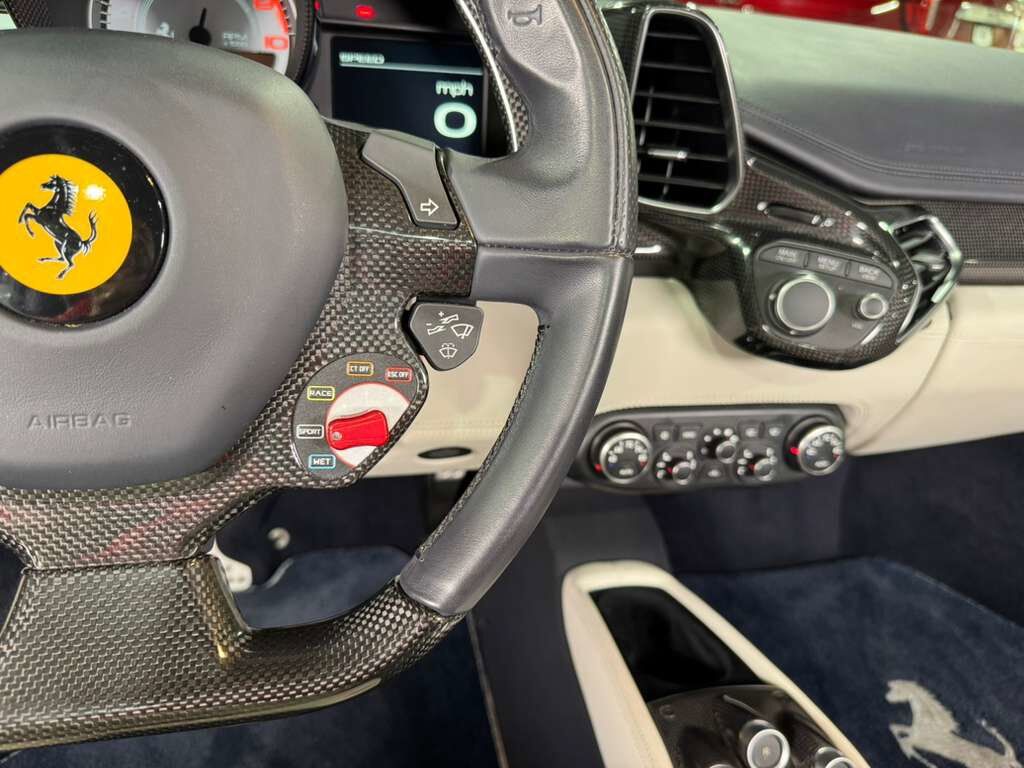 2015 Ferrari 458 Spider Blu Mirabeau paint, JBL Professional audio system, carbon fiber racing seats AND MUCH MORE!! Fort Lauderdale FL