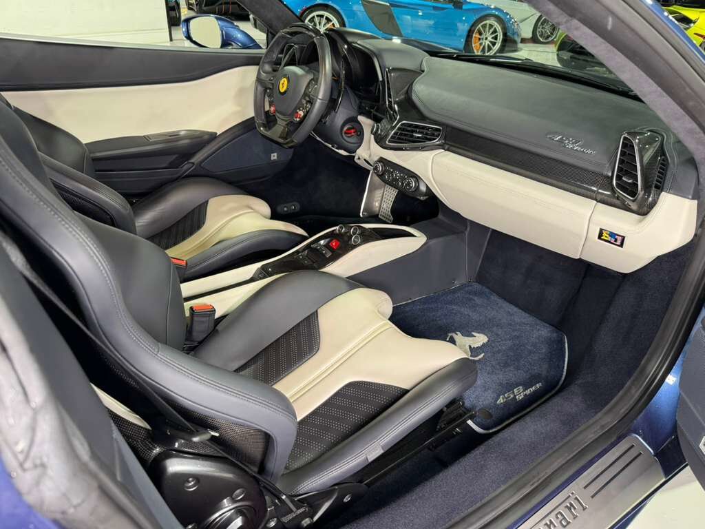 2015 Ferrari 458 Spider Blu Mirabeau paint, JBL Professional audio system, carbon fiber racing seats AND MUCH MORE!! Fort Lauderdale FL