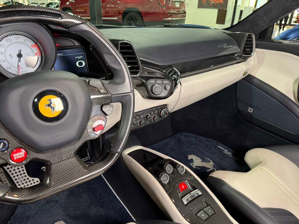 2015 Ferrari 458 Spider Blu Mirabeau paint, JBL Professional audio system, carbon fiber racing seats AND MUCH MORE!! Fort Lauderdale FL