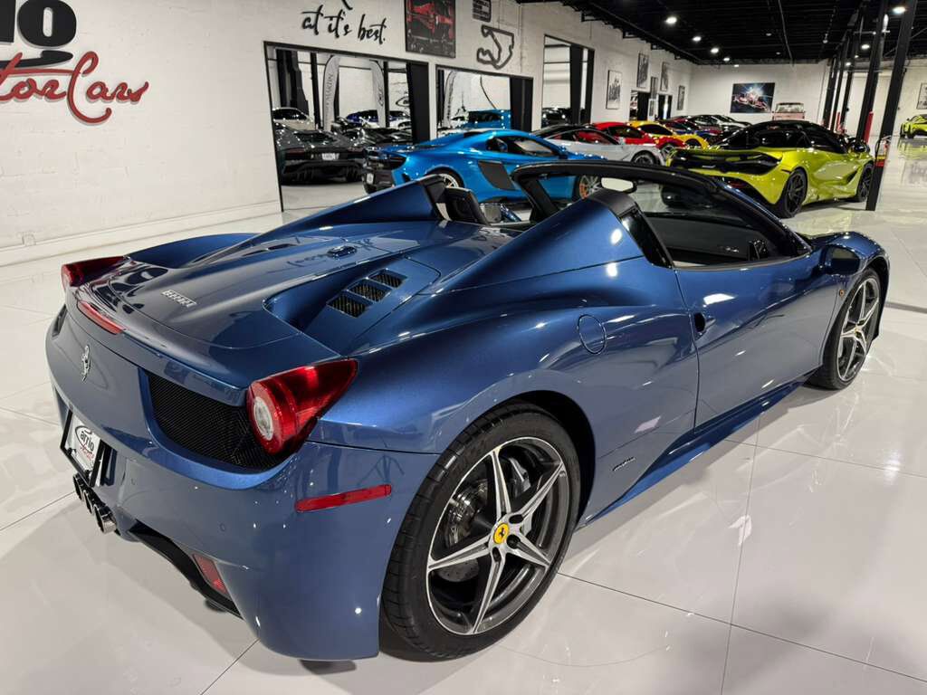 2015 Ferrari 458 Spider Blu Mirabeau paint, JBL Professional audio system, carbon fiber racing seats AND MUCH MORE!! Fort Lauderdale FL