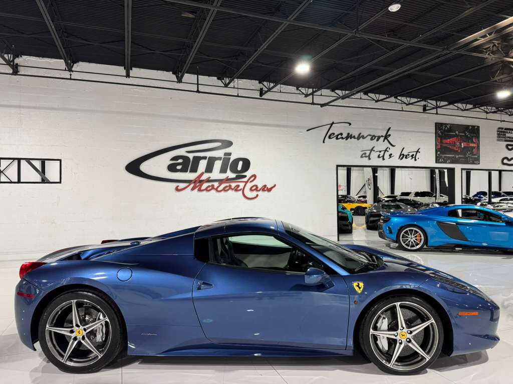 2015 Ferrari 458 Spider Blu Mirabeau paint, JBL Professional audio system, carbon fiber racing seats AND MUCH MORE!! Fort Lauderdale FL