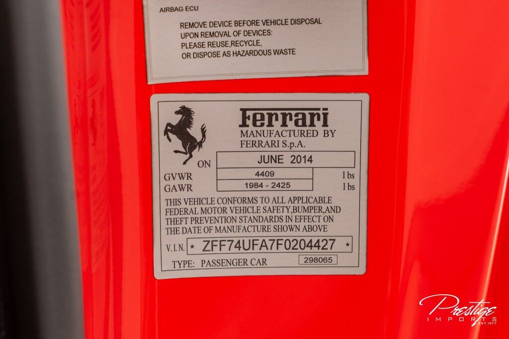 2015 Ferrari F12 Berlinetta North Miami Beach FL