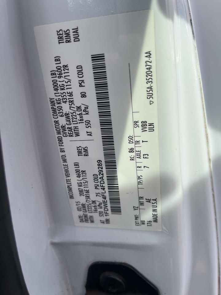 2015 Ford E-450SD Base Springfield VA