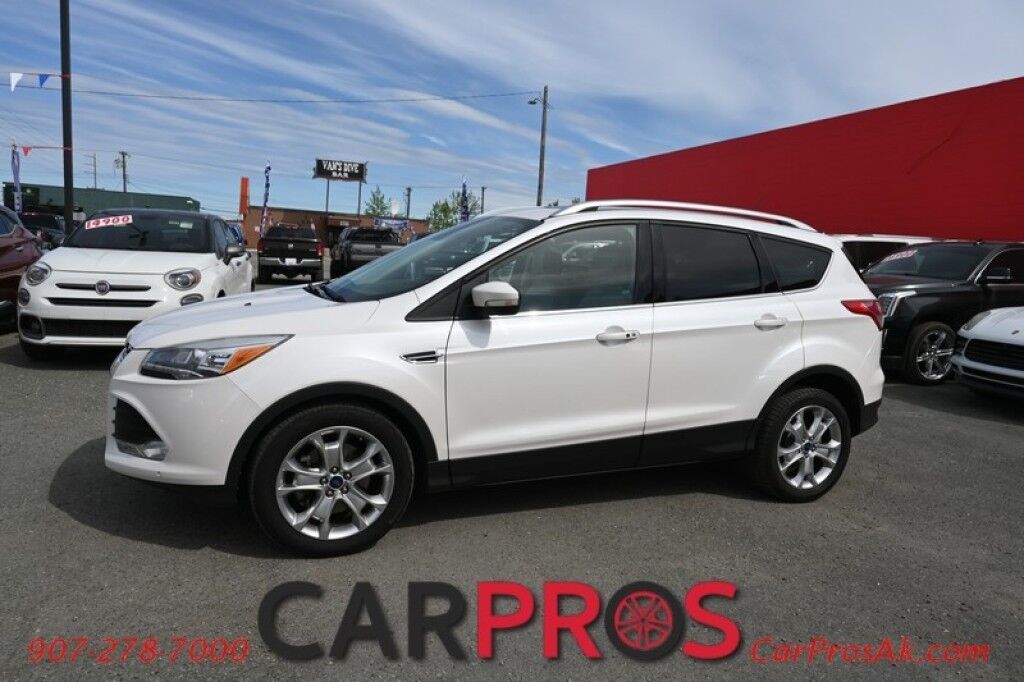 2015 Ford Escape Titanium - AWD - Auto Start - Power & Heated Leather Seats - Panoramic Sunroof - Bluetooth & AUX - Dual Climate Control - Power Liftgate - Back Up Camera - Blind Spot Alert - Keyless Entry & Start - Aluminum Wheels Anchorage AK