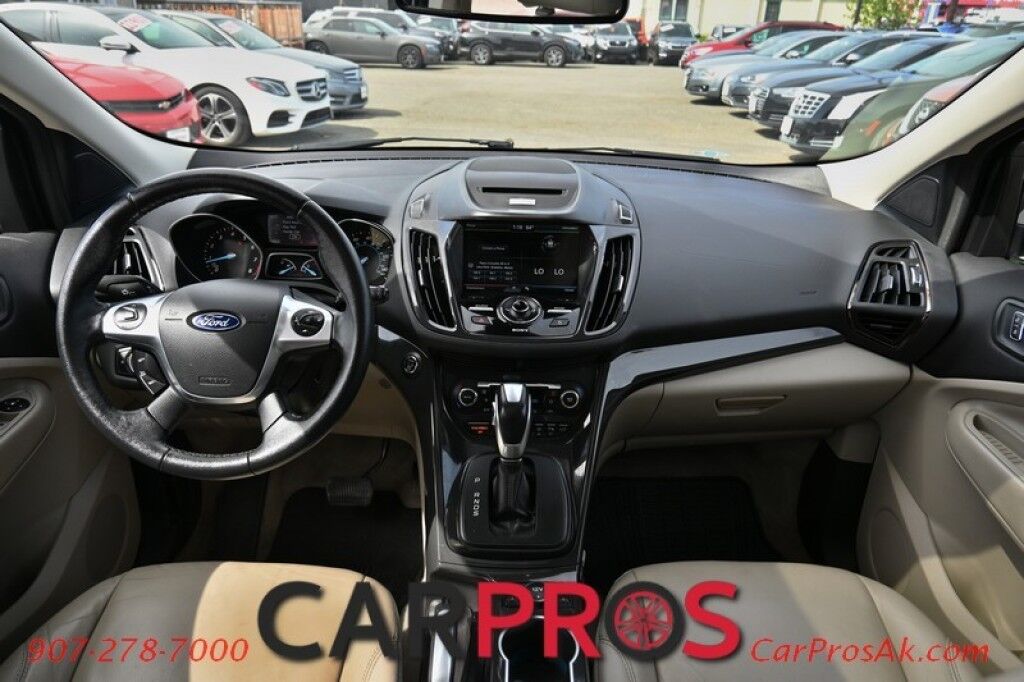 2015 Ford Escape Titanium - AWD - Auto Start - Power & Heated Leather Seats - Panoramic Sunroof - Bluetooth & AUX - Dual Climate Control - Power Liftgate - Back Up Camera - Blind Spot Alert - Keyless Entry & Start - Aluminum Wheels Anchorage AK
