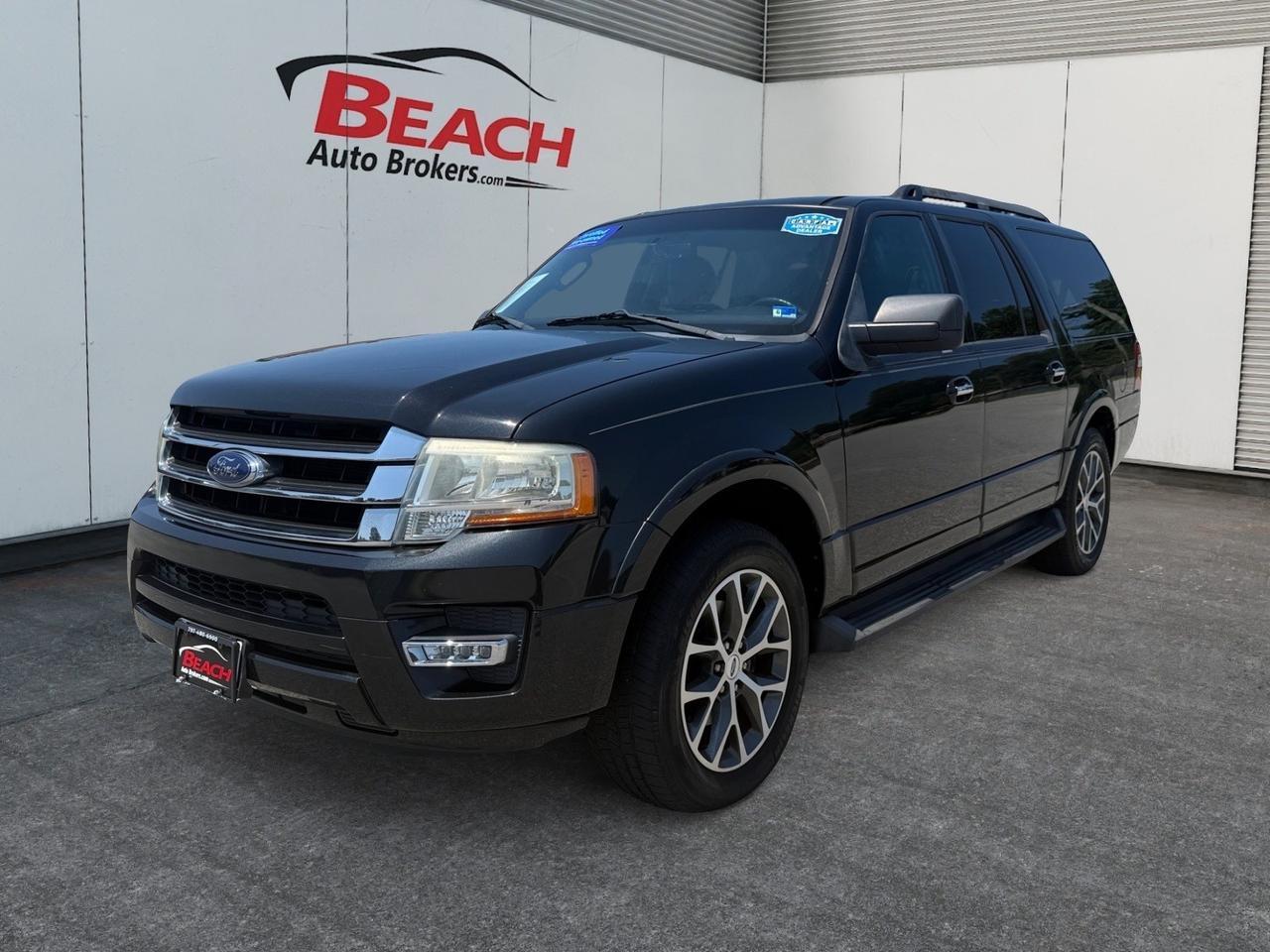 2015 Ford Expedition EL XLT, POWER LIFTGATE, RUNNING BOARDS, LUGGAGE RACK, TOW PACKAGE, 3RD ROW, HEATED/VENTILATED SEATS, NAVIGATION, CLIMATE CONTROL, UNIVERSAL GARAGE DOOR OPENER, CLEAN CARFAX!