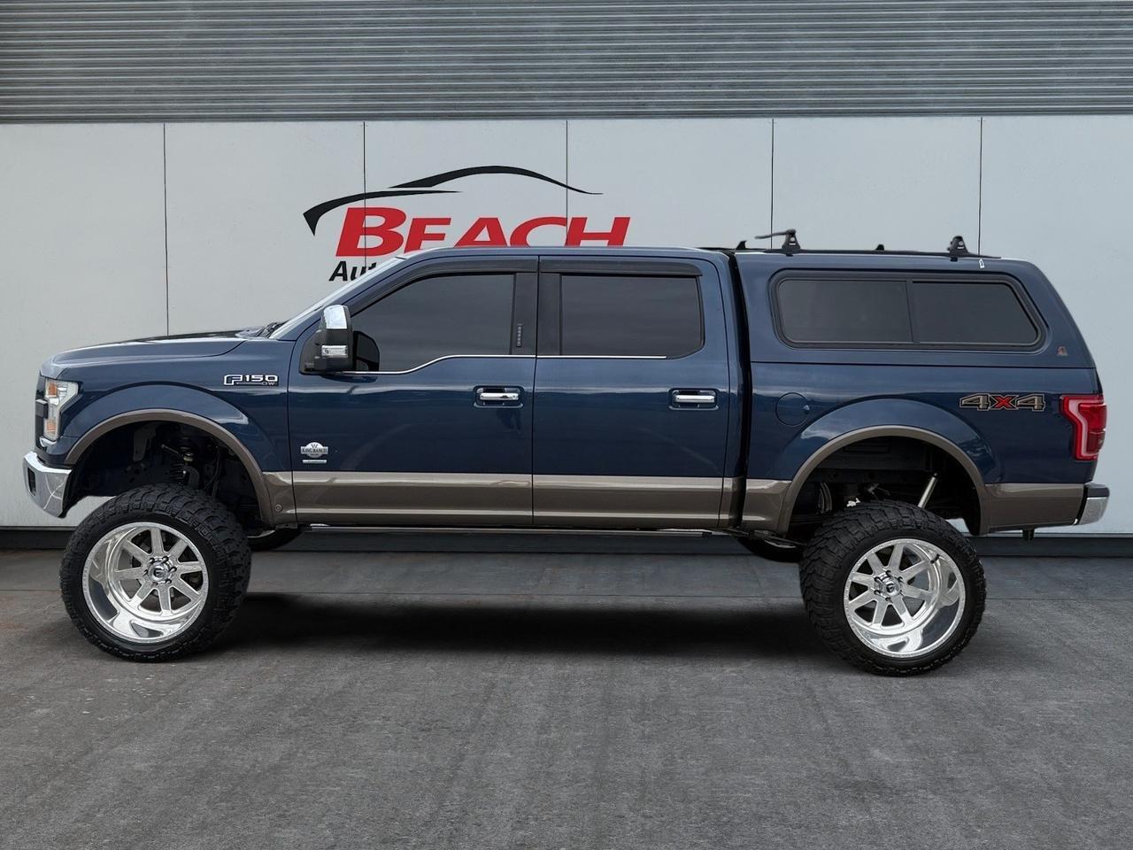 2015 Ford F-150 King Ranch, HEATED AND VENTILATED FRONT SEATS, 2ND ROW SEATS HEATED, BACKUP CAMERA, REAR SLIDING WINDOW, NAVIGATION, UNIVERSAL GARAGE DOOR OPENER, REMOTE START, TAILGATE STEP, 4X4, TOW HOOKS, TWIN PANEL MOONROOF, GENUINE WOOD ACCENTS, TRUCK THIS CLEA