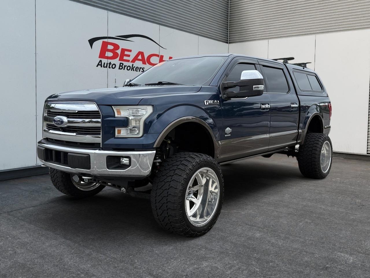 2015 Ford F-150 King Ranch, HEATED AND VENTILATED FRONT SEATS, 2ND ROW SEATS HEATED, BACKUP CAMERA, REAR SLIDING WINDOW, NAVIGATION, UNIVERSAL GARAGE DOOR OPENER, REMOTE START, TAILGATE STEP, 4X4, TOW HOOKS, TWIN PANEL MOONROOF, GENUINE WOOD ACCENTS, TRUCK THIS CLEA