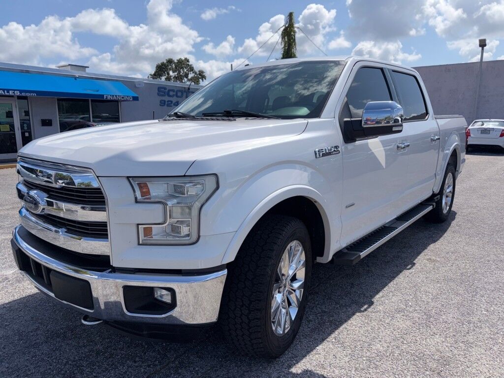 2015 Ford F-150 LARIAT~CLEAN CARFAX~TRAILER BRAKE~BED COVER~LEATHER~NAVIGATION~POWER REAR SLIDING WINDOW~ONLINE FINANCE AND SHIPPING AVAILABLE!!!!
