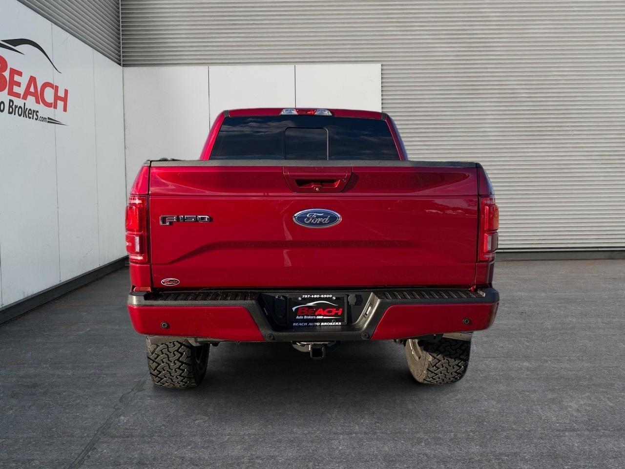 2015 Ford F-150 Lariat, HEATED AND VENTILATED SEATS, BLUETOOTH, POWER FOLDING MIRRORS, REMOTE START, BED LINER, TONNEAU COVER, 4X4, POWER SLIDING REAR WINDOW, CLEAN CARFAX, LOW MILES! Norfolk VA