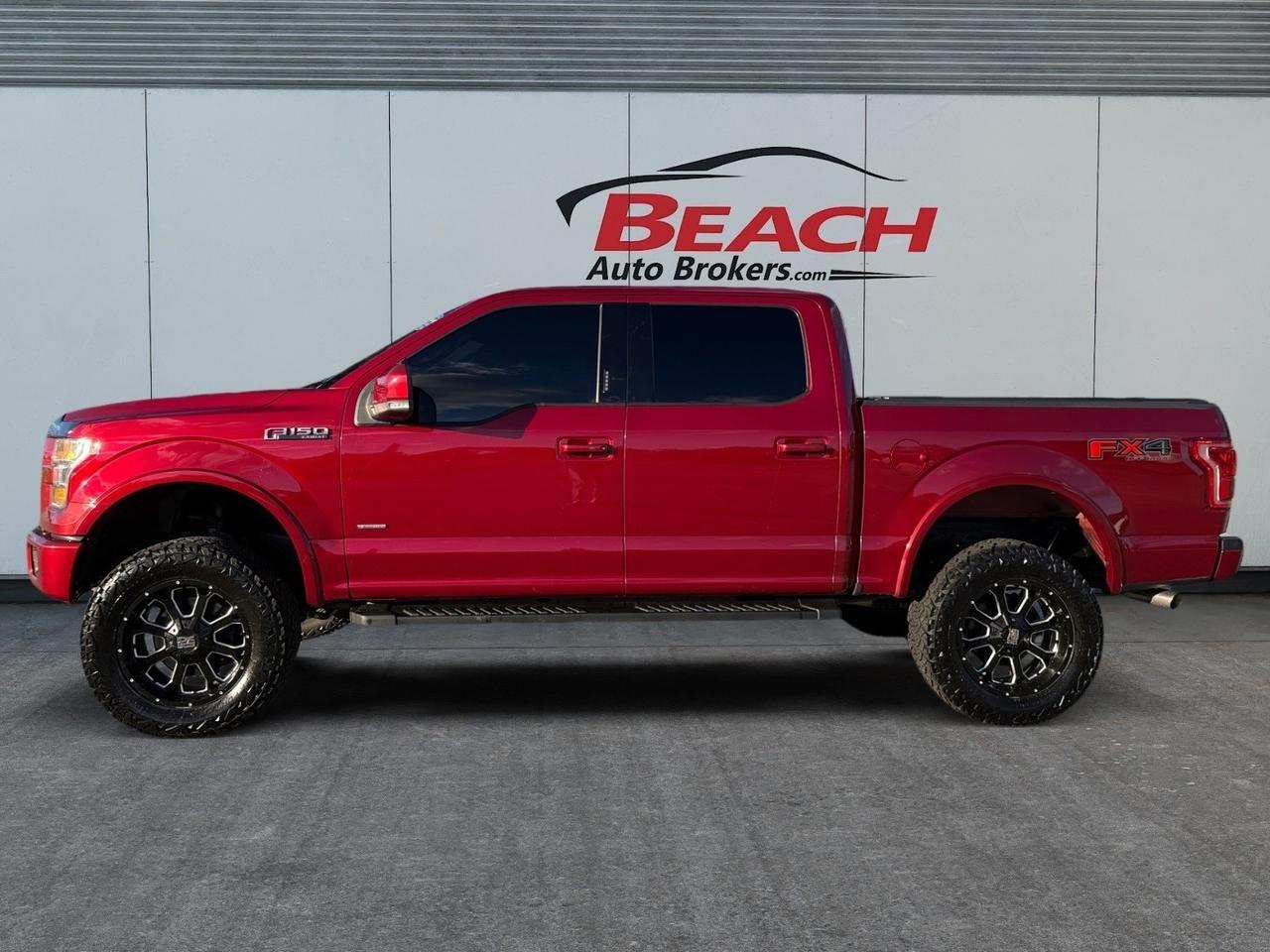2015 Ford F-150 Lariat, HEATED AND VENTILATED SEATS, BLUETOOTH, POWER FOLDING MIRRORS, REMOTE START, BED LINER, TONNEAU COVER, 4X4, POWER SLIDING REAR WINDOW, CLEAN CARFAX, LOW MILES! Norfolk VA