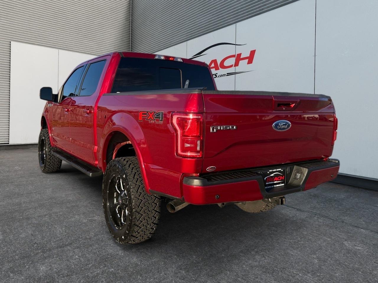 2015 Ford F-150 Lariat, HEATED AND VENTILATED SEATS, BLUETOOTH, POWER FOLDING MIRRORS, REMOTE START, BED LINER, TONNEAU COVER, 4X4, POWER SLIDING REAR WINDOW, CLEAN CARFAX, LOW MILES! Norfolk VA