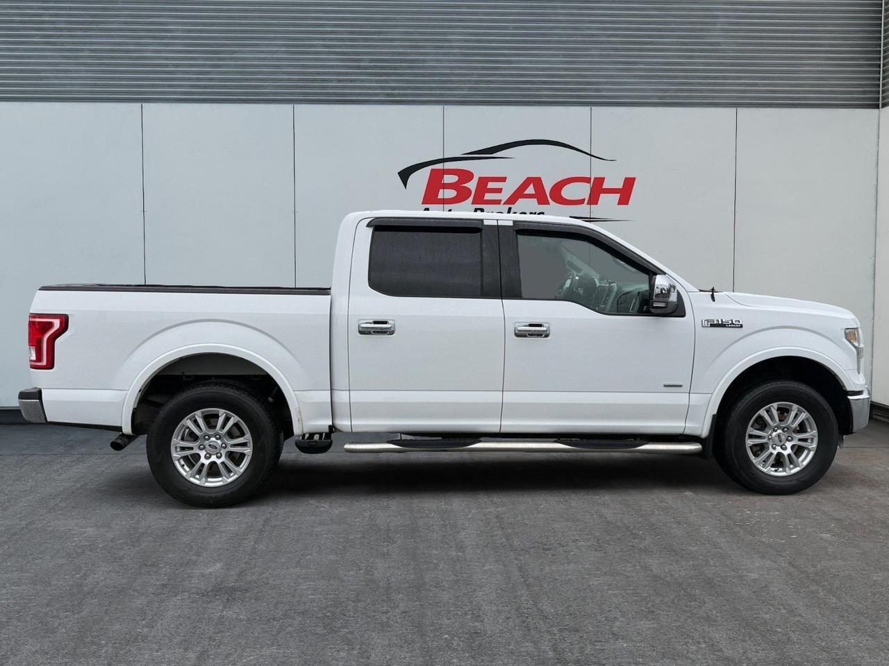 2015 Ford F-150 Lariat, HEATED/VENTILATED SEATS, BLUETOOTH, BED LINER, RUNNING BOARDS, TOW PACKAGE, POWER SLIDING REAR WINDOW, BACKUP CAMERA, POWER FOLDING MIRRORS, CLEAN CARFAX! Norfolk VA