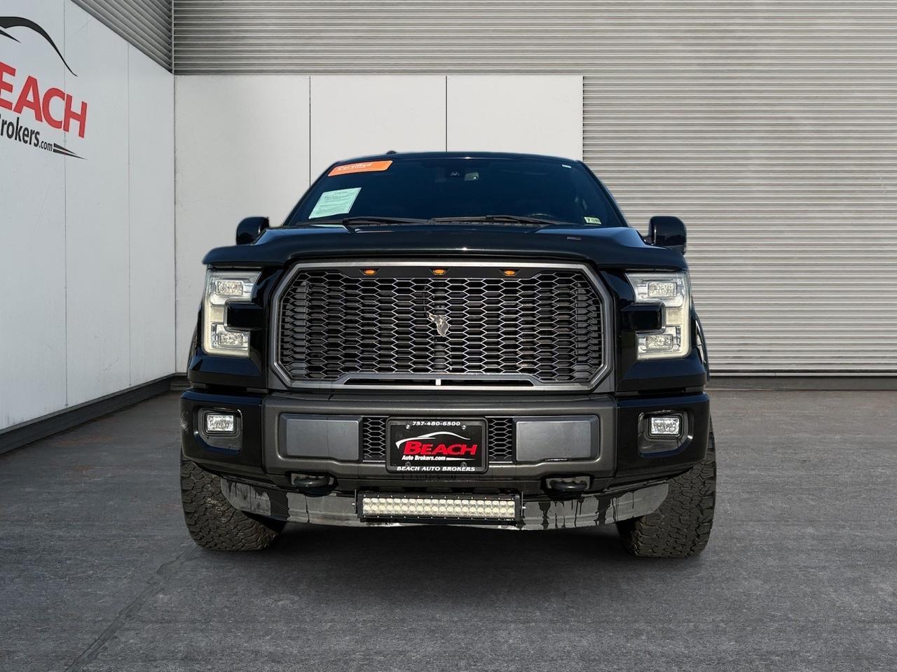 2015 Ford F-150 Lariat, TOW HOOKS, POWER SLIDING REAR WINDOW, HEATED AND VENTILATED FRONT SEATS, MEMORY SEAT, POWER FOLD MIRRORS, HEATED MIRRORS, BACKUP CAMERA, LOW MILES! Norfolk VA