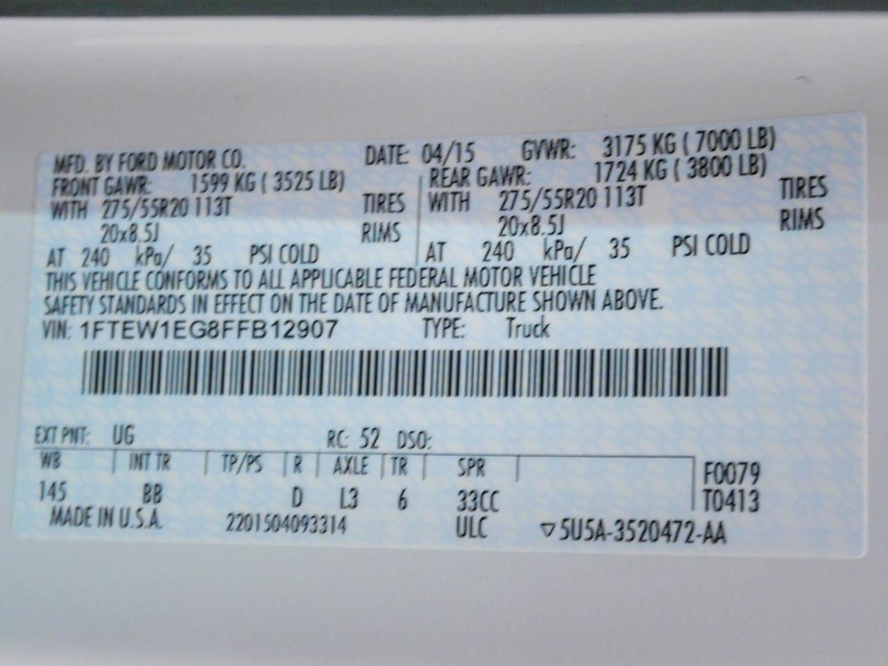 2015 Ford F-150 Platinum FX4 3.5L Ecoboost 4x4 Mansfield TX