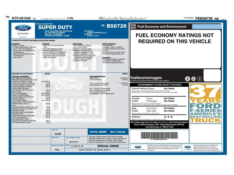2015 Ford F-250 Super Duty XL SuperCab 4WD SRW Arlington VA