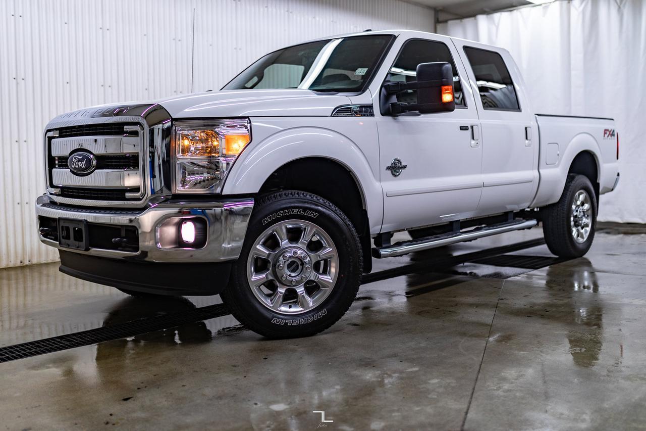 2015 Ford F-350 4x4 Crew Cab Lariat FX4 Diesel Leather Roof Nav BCam Red Deer AB