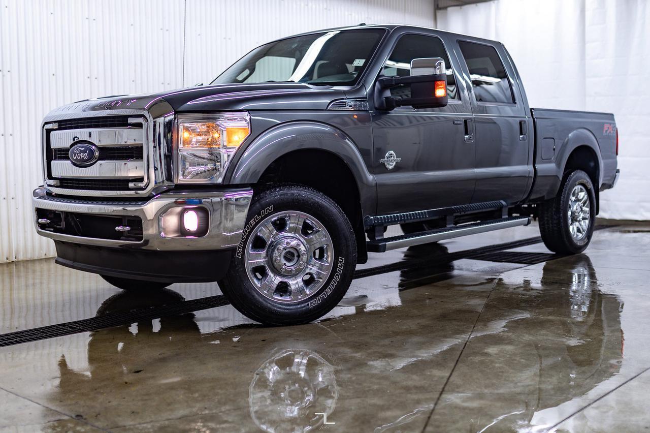 2015 Ford F-350 4x4 Crew Cab Lariat FX4 Diesel Leather Roof Nav Red Deer AB