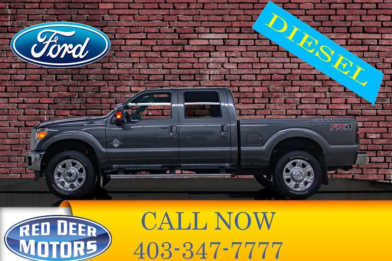2015 Ford F-350 4x4 Crew Cab Lariat FX4 Diesel Leather Roof Nav Red Deer AB